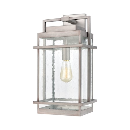 ELK LIGHTING Breckenridge 1-Light Sconce in Weathered Zinc with Seedy Glass 46772/1